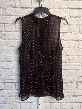 Torrid Sheer Sleeveless Polka Dot Top size 1